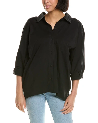 Shop Brook + Lynn Oversized Shirt In Black