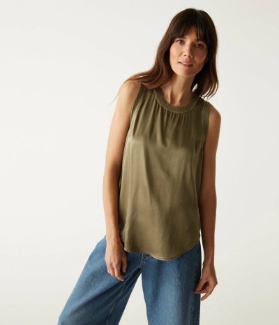 Michael Stars Shay Satin Tank In Olive
