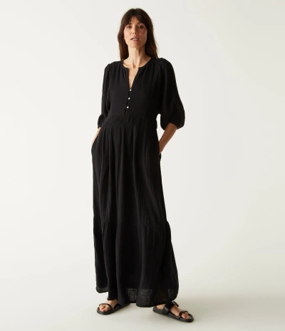 Shop Michael Stars Felicity Gauze Maxi Dress In Black