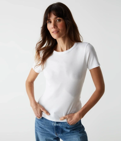 Shop Michael Stars Mady Supima Tee In White