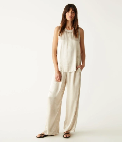 Shop Michael Stars Cyrus Satin Pant In Cement
