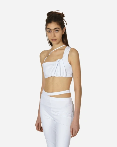 Shop Nike Jacquemus Asymmetrical Top In White