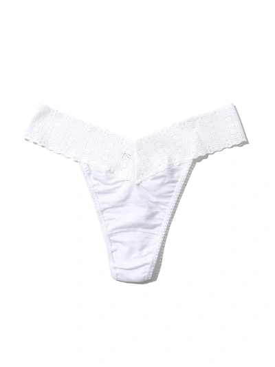 Hanky Panky Eco Rx Original Mid-rise Ribbed Stretch-woven Thong In White