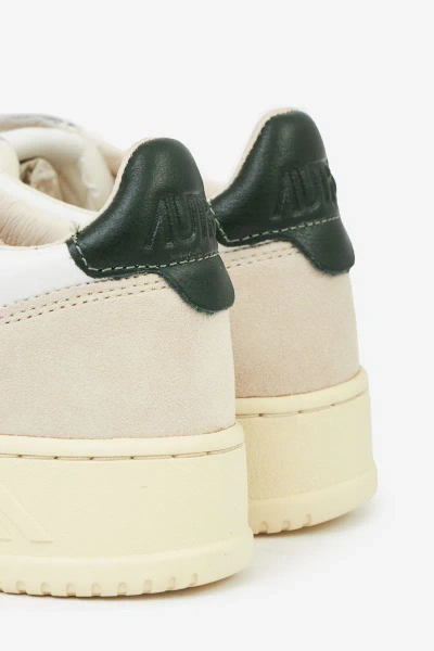 Autry Low-top Sneakers With Leather And Suede Accents In White