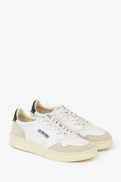 Autry Low-top Sneakers With Leather And Suede Accents In White