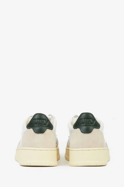 Autry Low-top Sneakers With Leather And Suede Accents In White