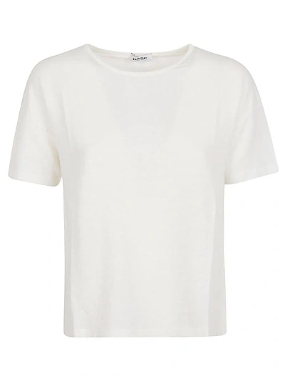 Shop Base Linen Jersey T-shirt In Beige