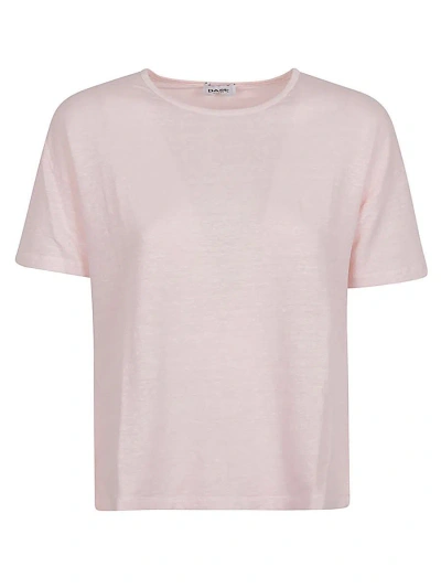 Shop Base Linen Jersey T-shirt In Pink