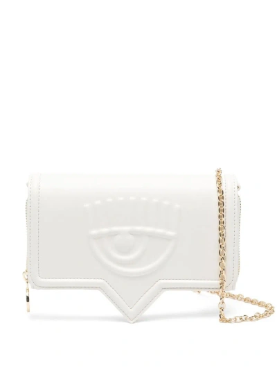 Shop Chiara Ferragni Eyelike Bags, Sketch 14 Wallet Accessories In White