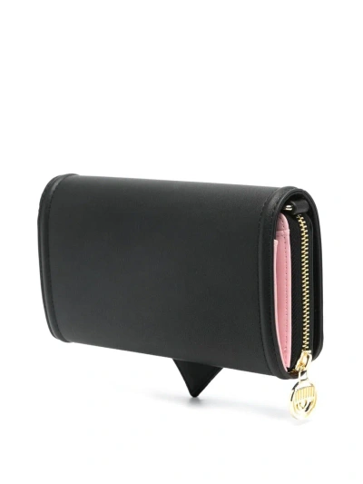Shop Chiara Ferragni Eyelike Bags, Sketch 14 Wallet Accessories In Black