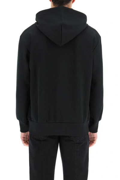 Shop Comme Des Garçons Play Comme Des Garcons Play Technical Jersey Hoodie In Black