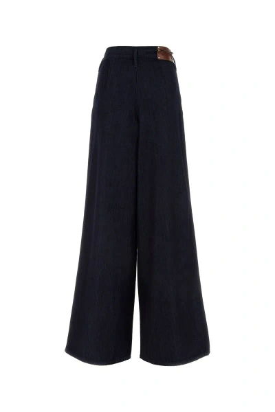 Dries Van Noten Dark Blue Denim Pamplona Wide-leg Jeans In Indigo
