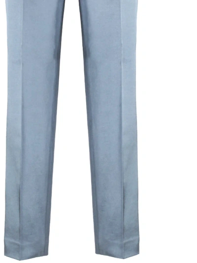 Shop Fabiana Filippi Trousers In Avion Blue