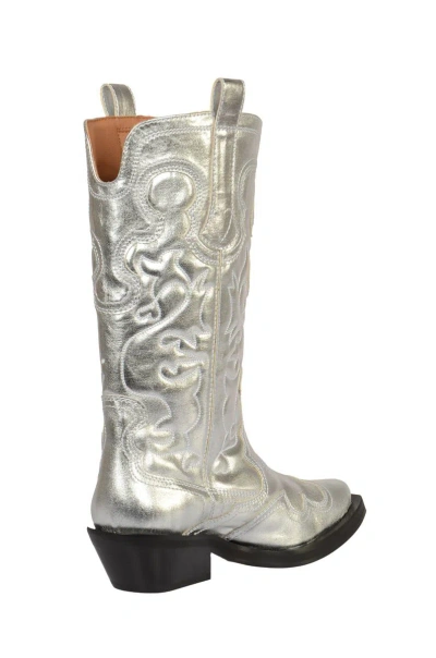 Shop Ganni Boots Silver