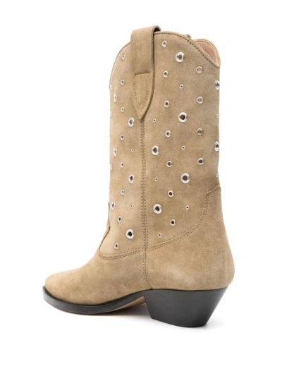 Shop Isabel Marant Duerto Suede Leather Boots In Brown