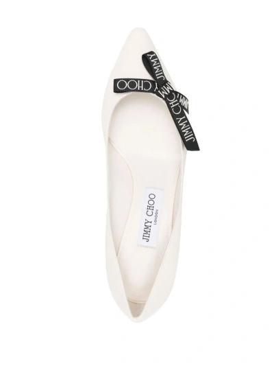 Shop Jimmy Choo Romy 60 Leather Pumps In White
