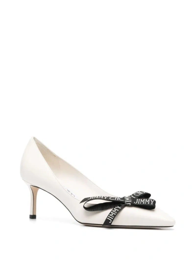 Shop Jimmy Choo Romy 60 Leather Pumps In White