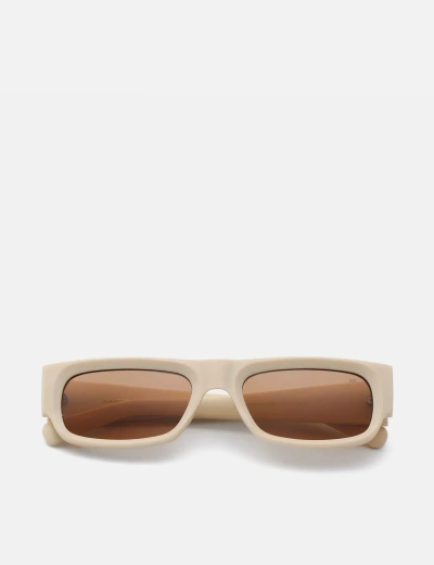 Shop A Kjaerbede A. Kjaerbede Jean Sunglasses In Beige