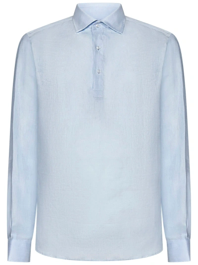 Shop Franzese Collection Brad Pitt Polo Shirt In Azzurro
