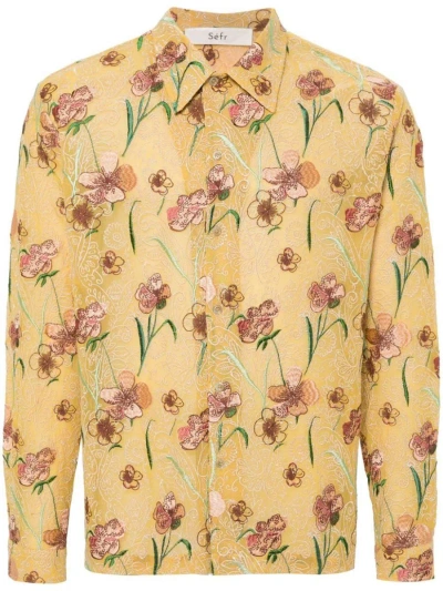 Shop Séfr Shirt In Hibiscus Yellow
