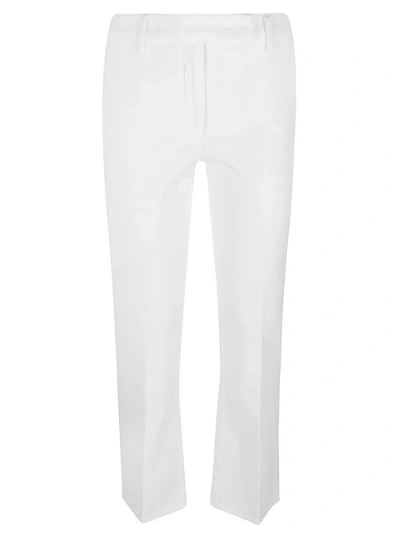 Shop Via Masini 80 Flared Cotton Trousers In White
