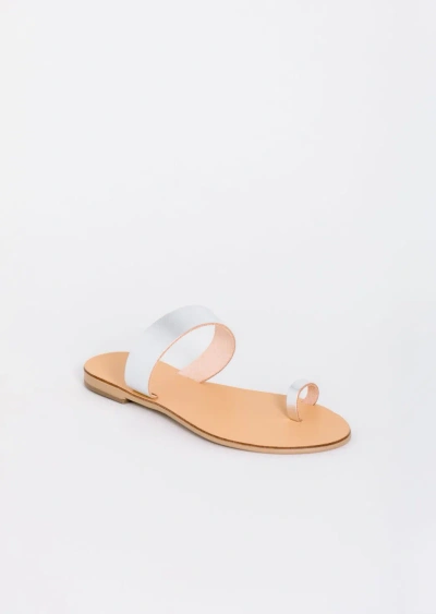 Shop Kayu Thessa Vegetable Tanned Leather Sandal In Silver