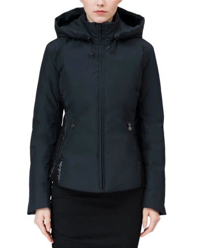 Shop Snowman Waterproof Down Jacket In Black