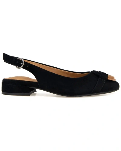 Shop Gentle Souls By Kenneth Cole Athena Suede Flat In Black