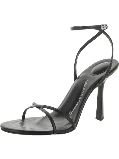 Shop Alexander Wang Dahlia 105 Womens Embellished Comfort Ankle Strap In Black
