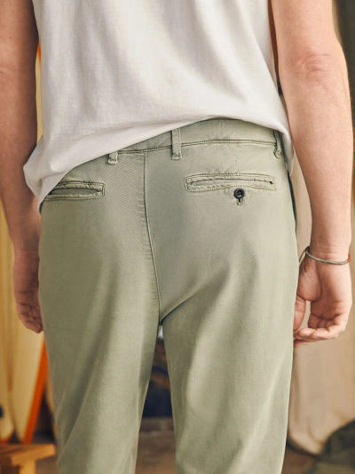 Shop Faherty Coastline Stretch Chino (32" Inseam) Pants In Mountain Olive
