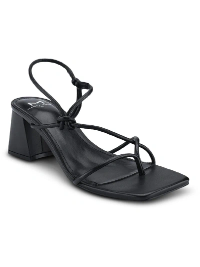Shop Marc Fisher Ltd Chiara Womens Leather Metallic Heels In Black