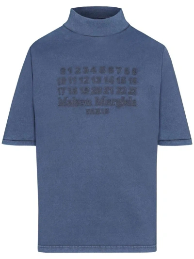 Shop Maison Margiela T-shirts And Polos Blue