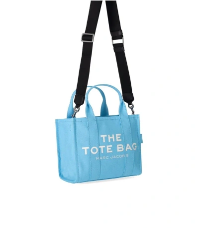 Shop Marc Jacobs The Canvas Small Tote Aqua Handbag In Blue