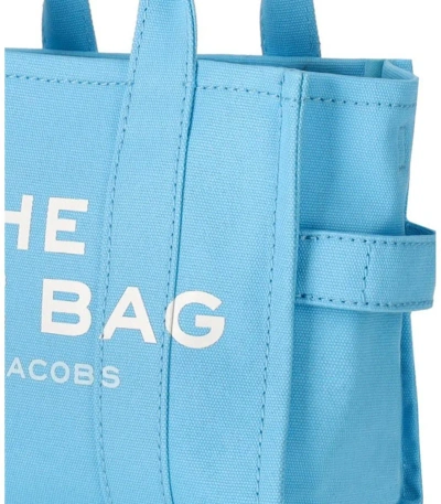 Shop Marc Jacobs The Canvas Small Tote Aqua Handbag In Blue