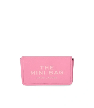 Shop Marc Jacobs The Leather Mini Petal Pink Crossbody Bag