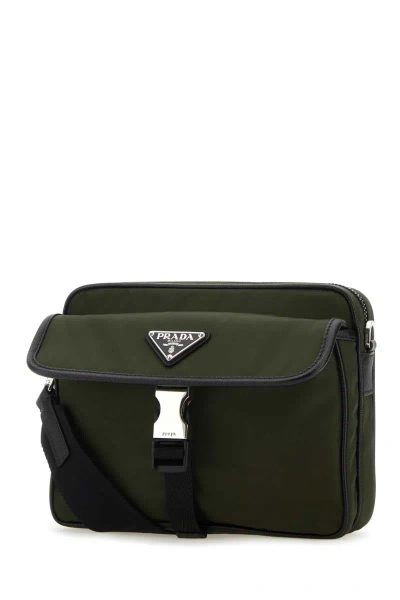 Shop Prada Shoulder Bags In Green