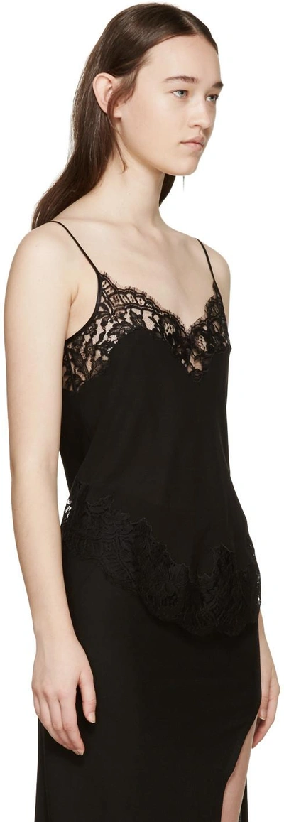 Shop Givenchy Black Silk & Lace Camisole