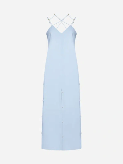 Shop Stine Goya Christabel Long Dress In Light Blue