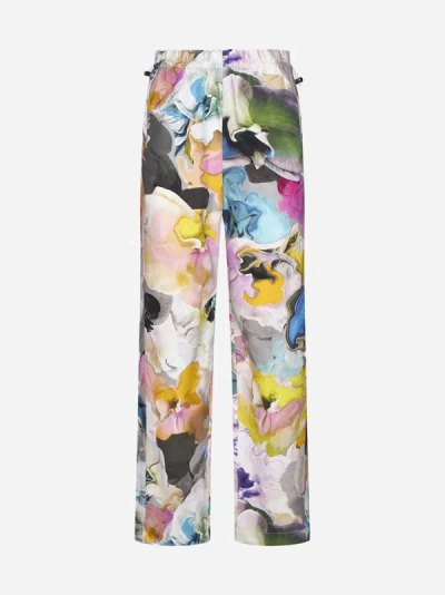 Shop Stine Goya Carola Print Cotton Trousers In Liquified Orchid