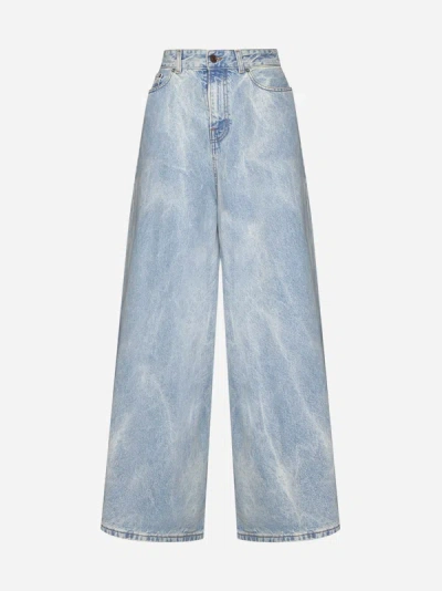 Shop Haikure Big Bethany Jeans In Bleach Blue