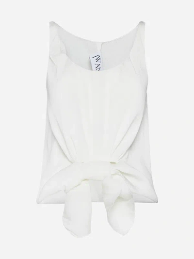 Shop Jw Anderson Knot-detail Top In Off White