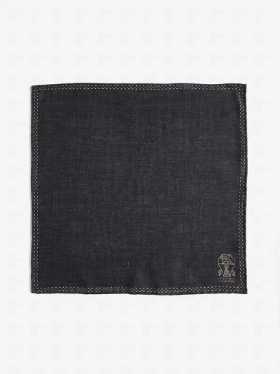 Shop Brunello Cucinelli Logo Silk Pochette In Black