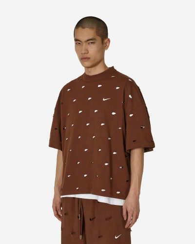 Shop Nike Jacquemus Swoosh T-shirt Cacao Wow In Brown
