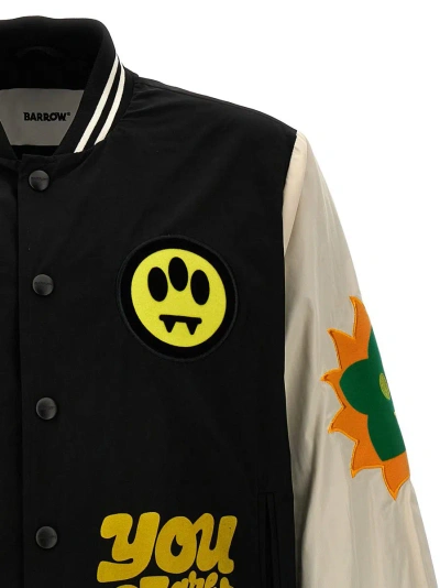 Barrow Logo-patch Bomber Jacket In Multicolor