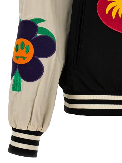 Barrow Logo-patch Bomber Jacket In Multicolor