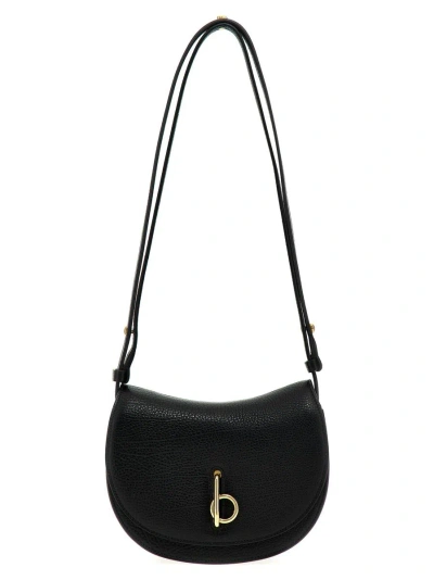 Shop Burberry 'rocking Horse' Mini Shoulder Bag In Black