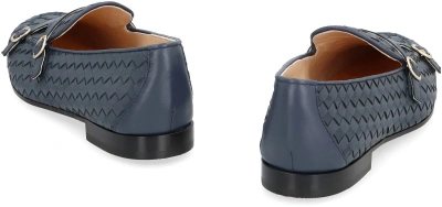 Shop Doucal's Manila Leather Monk-strap Shoes In Blue
