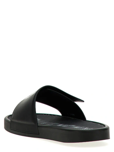 Shop Givenchy 'slide' Sandals In White/black