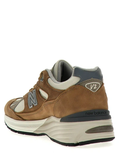 Shop New Balance '991v2' Sneakers In Brown