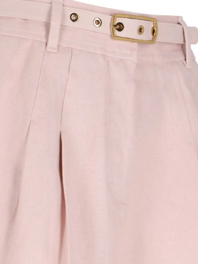 Shop Zimmermann Trousers In Pink